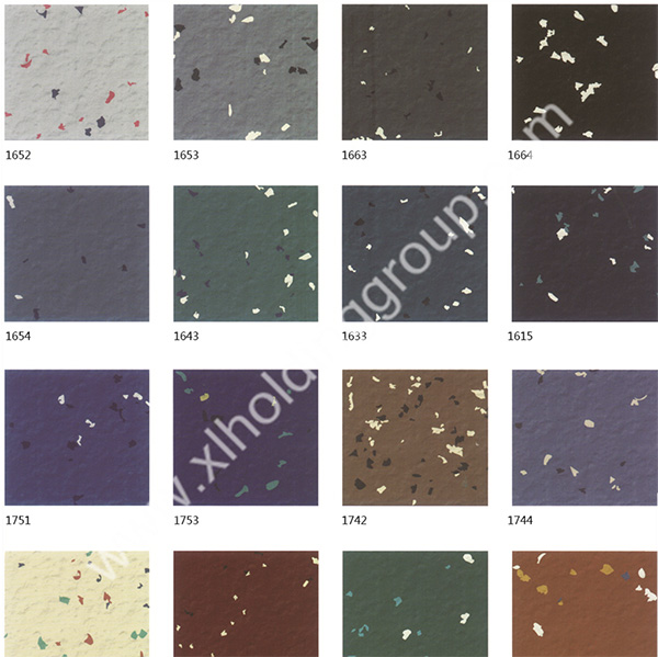 single color hammered rubber floor
