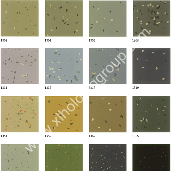 glazed surface with star granule rubber floor